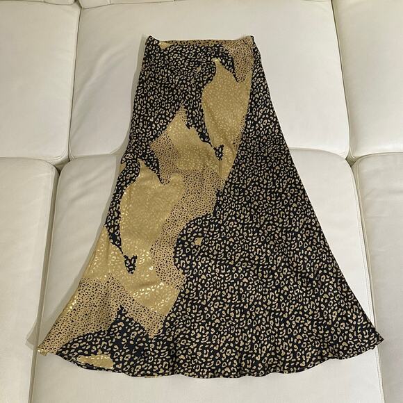 RIXO London Leopard Print Silk Slip Skirt - Picture 15 of 16